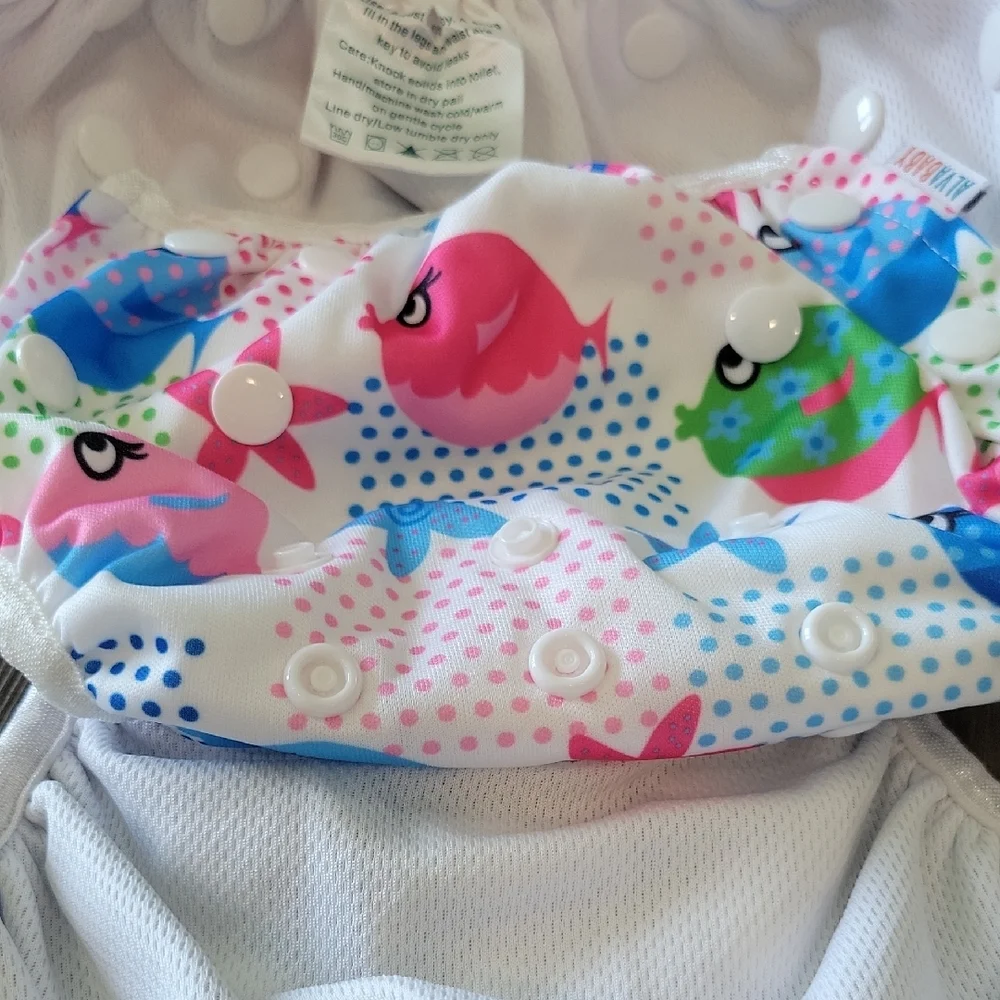 Blue and White Polka Dot Diaper Cover with Soft Fabric (Set Of 2)